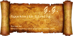 Gyurkovits Gizella névjegykártya