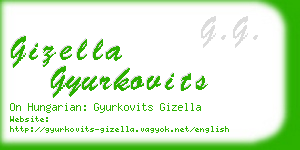 gizella gyurkovits business card